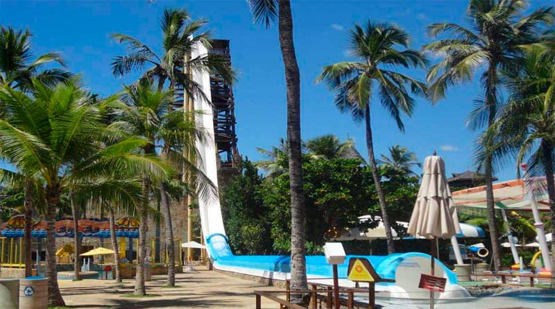 Tobogã Insano a atração mais famosa do parque Beach Park em Fortaleza