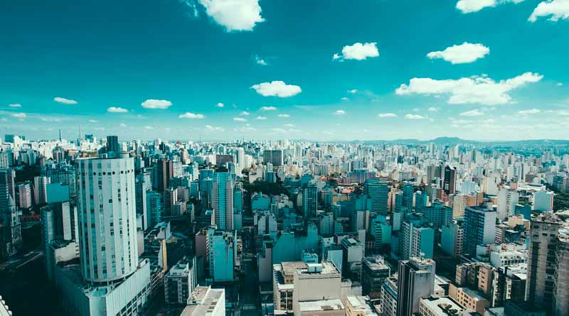Foto panorâmica dos predios da cidade de São Paulo