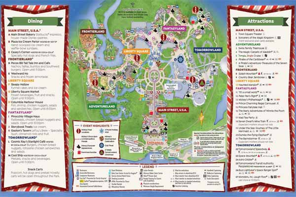 Mapa da Festa de Natal no Magic Kingdom