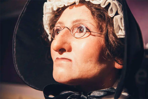 Auto retrato de Madame Tussauds exposto no museu de cera de Londres