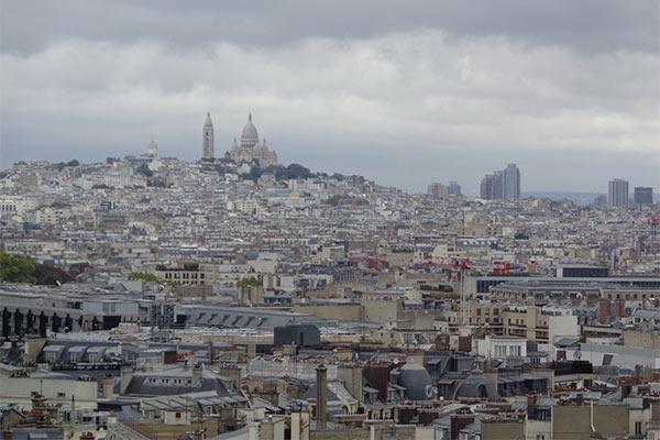 Basílica Sacre Couer e cidade de Paris